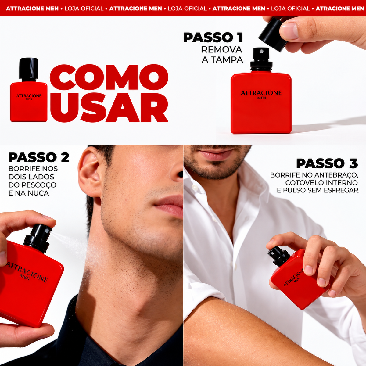 Attracione Men (Perfume Masculino com Feromonas Activadas)
