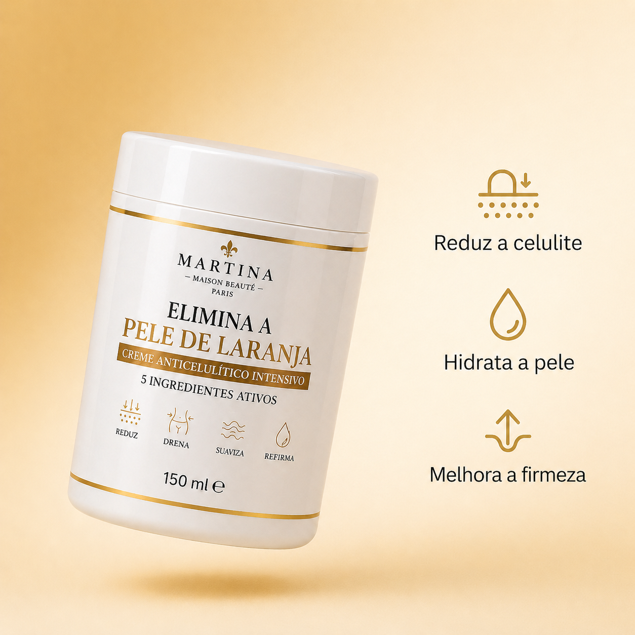 Creme anticelulítico e reafirmante - Elimina a celulite.