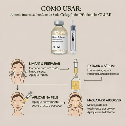 Sérum coreano com peptídeos de seda e efeito Botox GLUMI