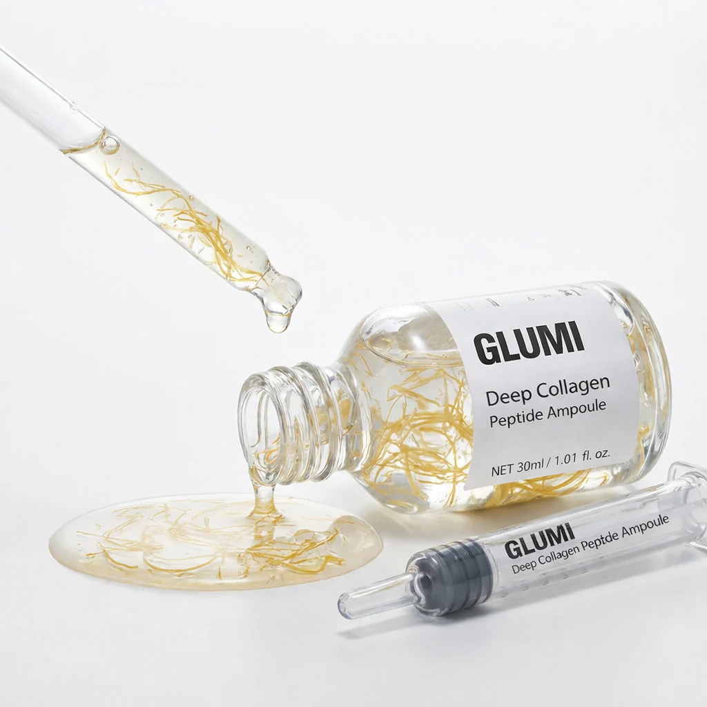 Sérum coreano com peptídeos de seda e efeito Botox GLUMI