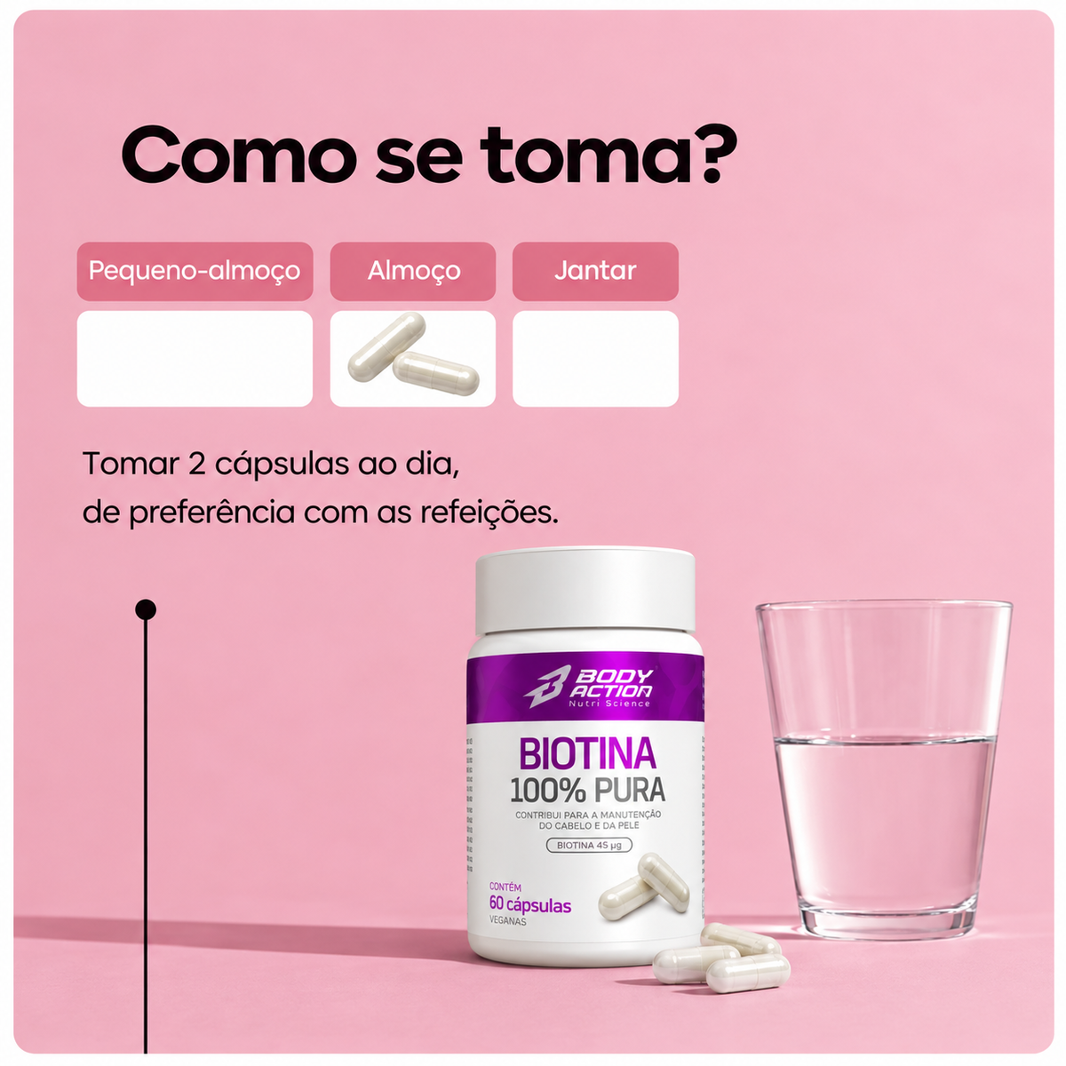 Biotine 100% Pura: força e brilho integral