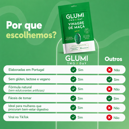 Gomas de vinagre de sidra de maçã GLUMI