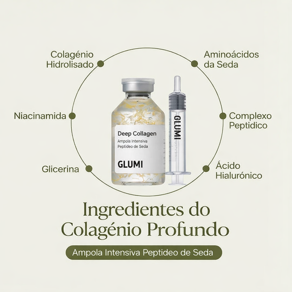Sérum coreano com peptídeos de seda e efeito Botox GLUMI