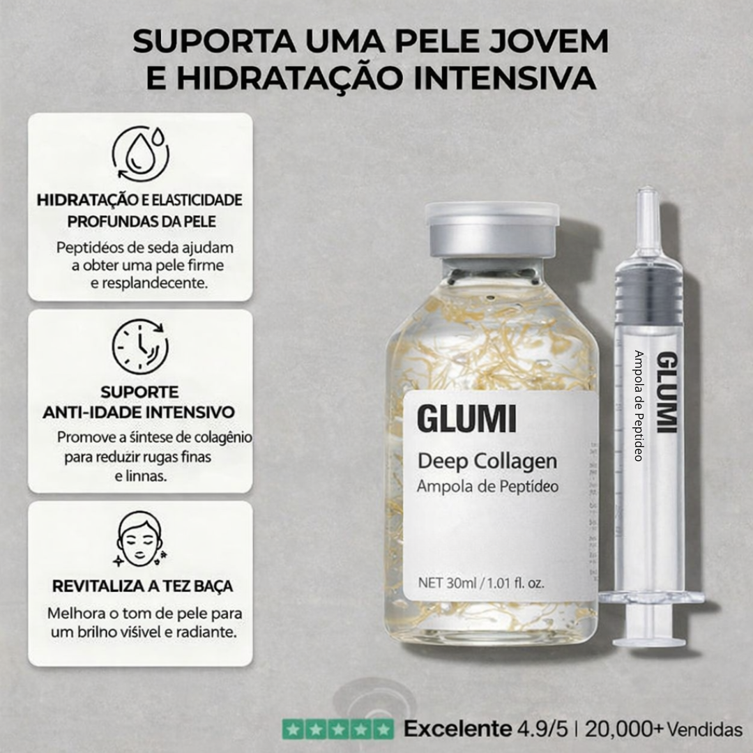 Sérum coreano com peptídeos de seda e efeito Botox GLUMI