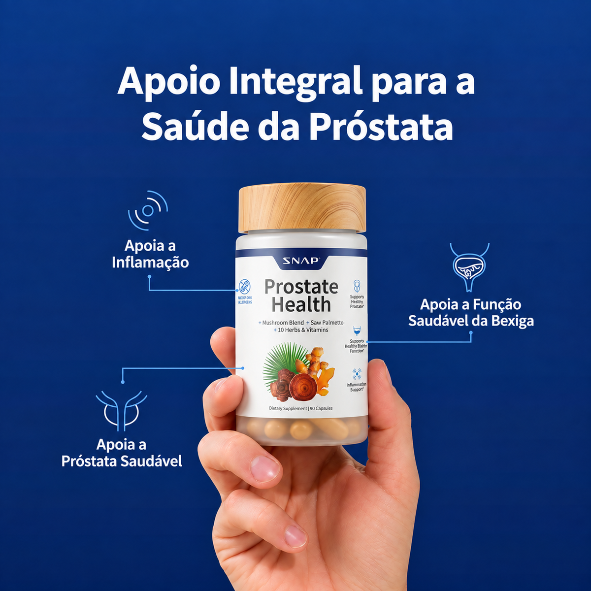 Complexo natural para a saúde da próstata e a vitalidade masculina