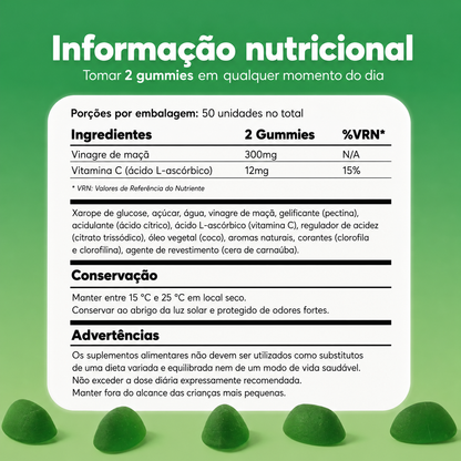 Gomas de vinagre de sidra de maçã GLUMI