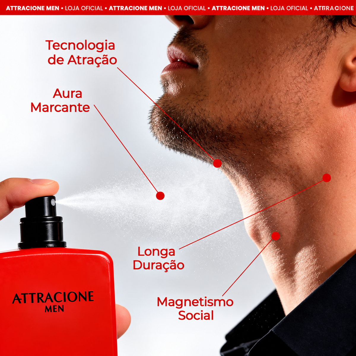 Attracione Men (Perfume Masculino com Feromonas Activadas)