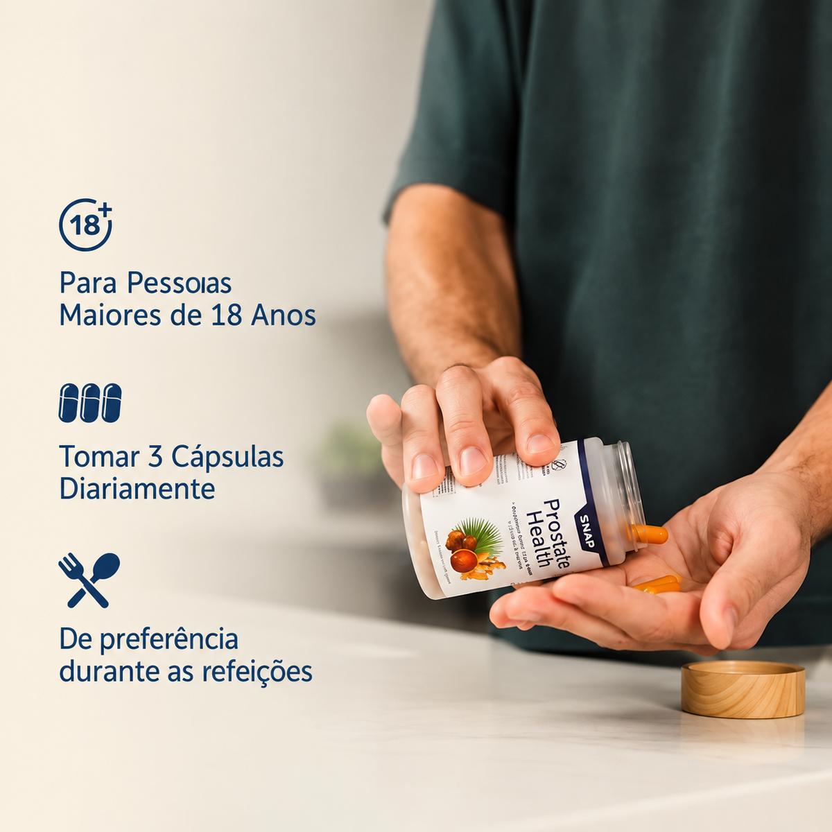 Complexo natural para a saúde da próstata e a vitalidade masculina