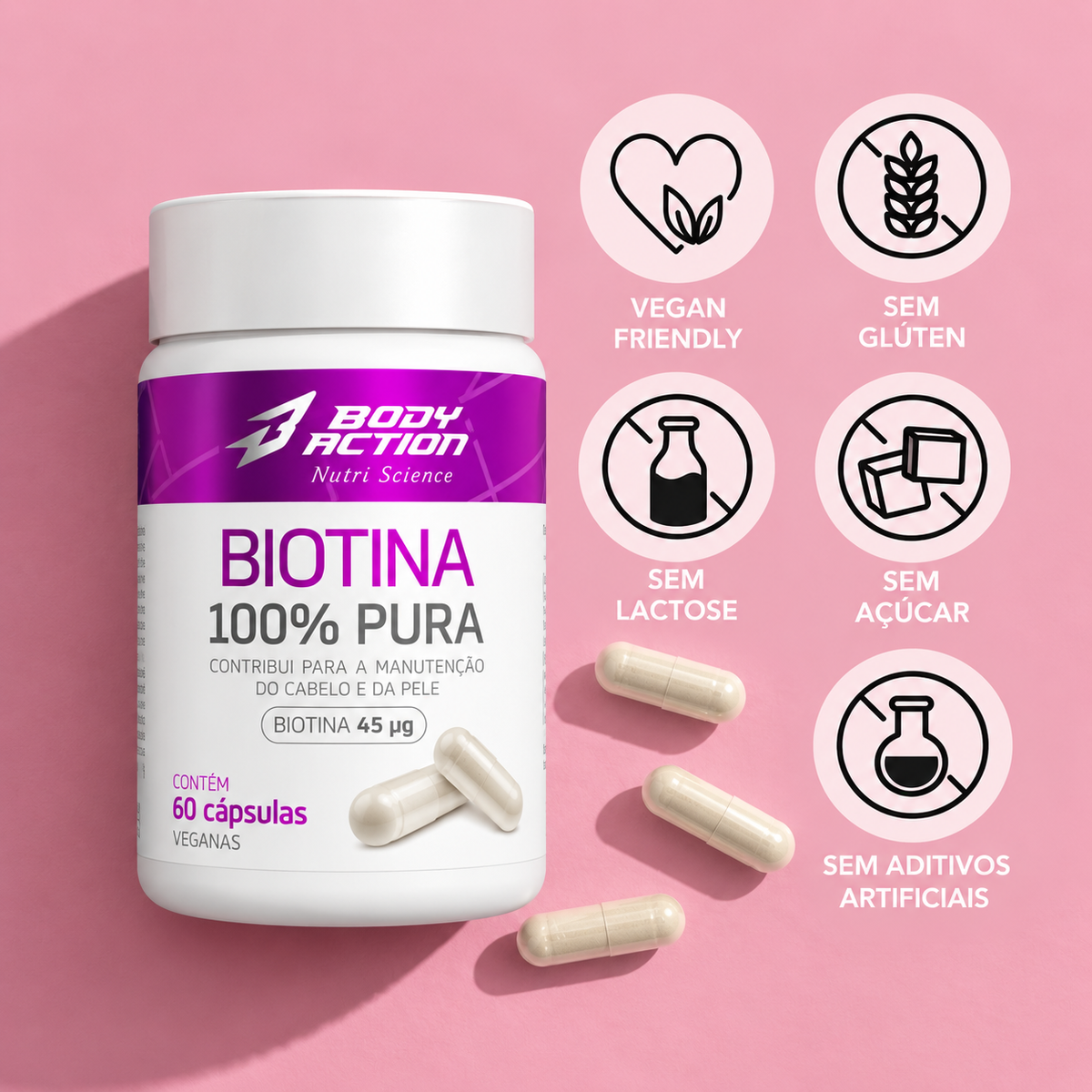 Biotine 100% Pura: força e brilho integral