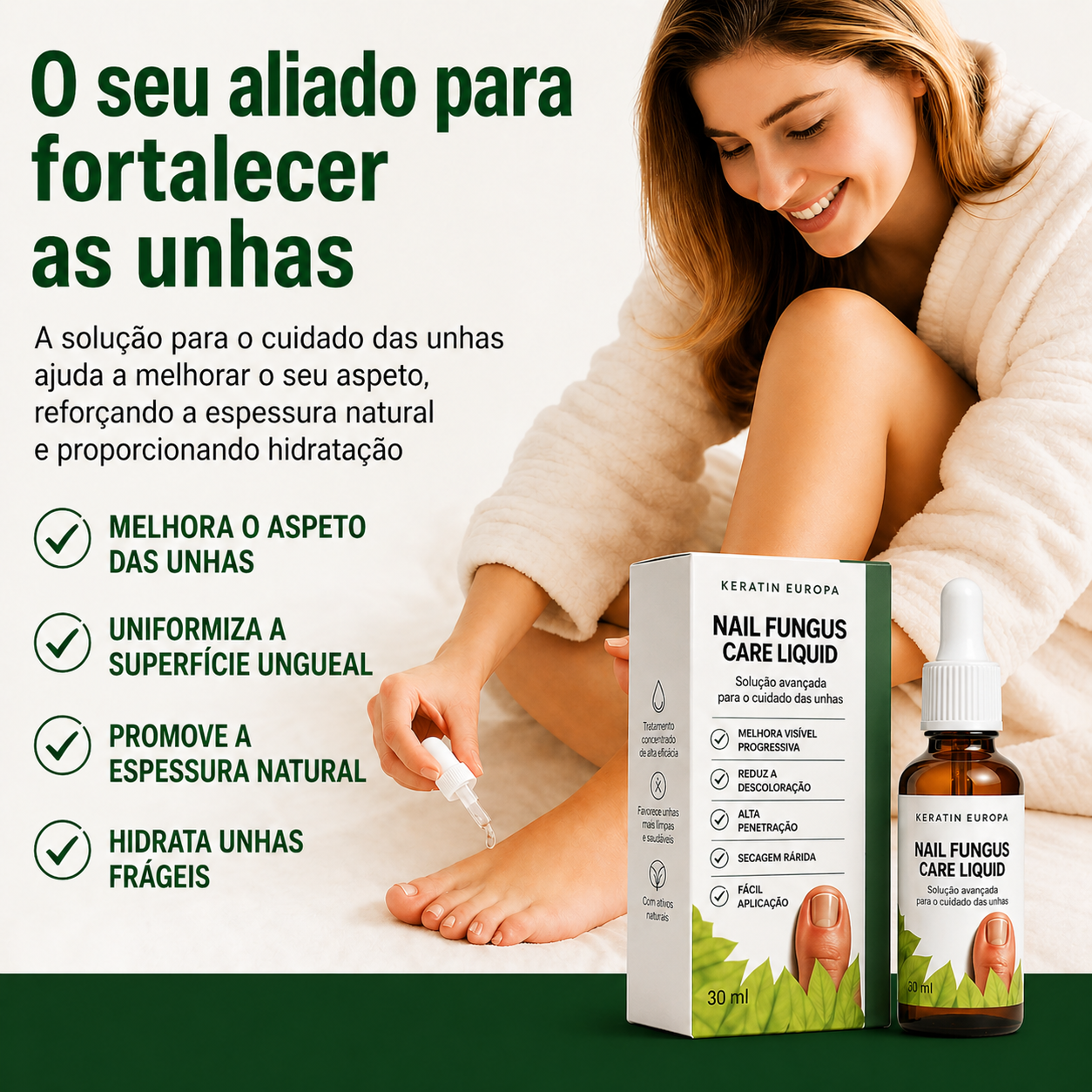 Fungos nas unhas, líquido para tratamento: gotas reparadoras
