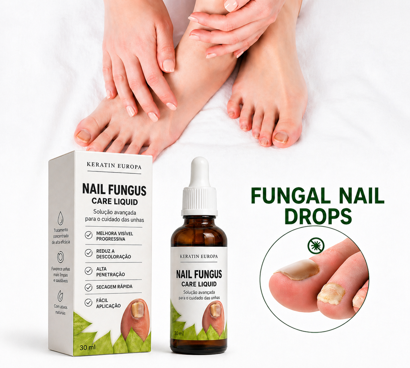 Fungos nas unhas, líquido para tratamento: gotas reparadoras